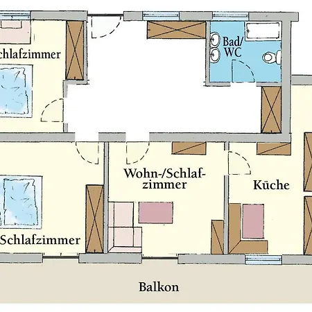アパート Appartementhaus Bergland